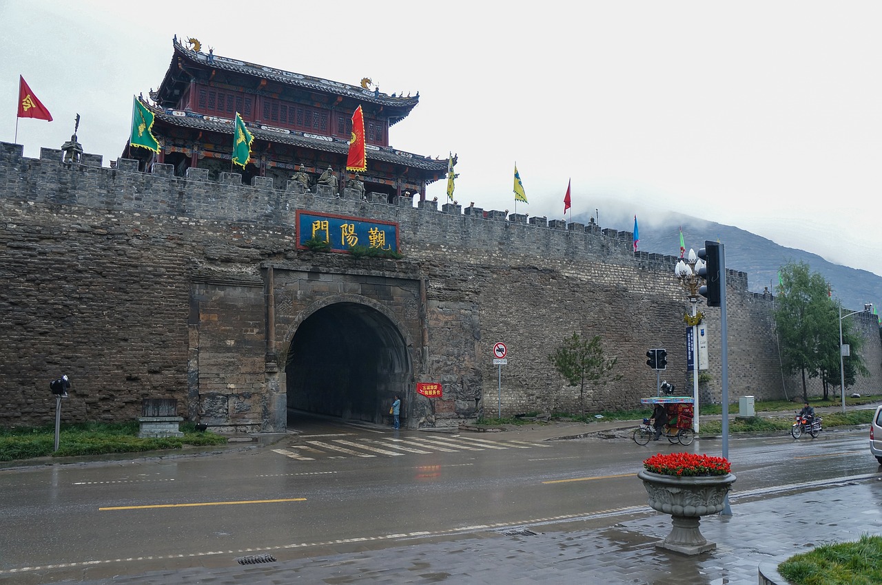 southwest china city wall songpan free photo