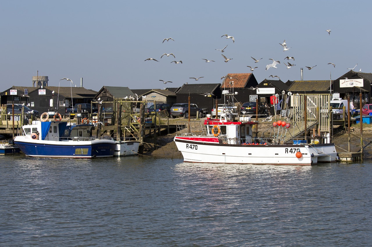southwold harbour suffolk fishing boats free photo