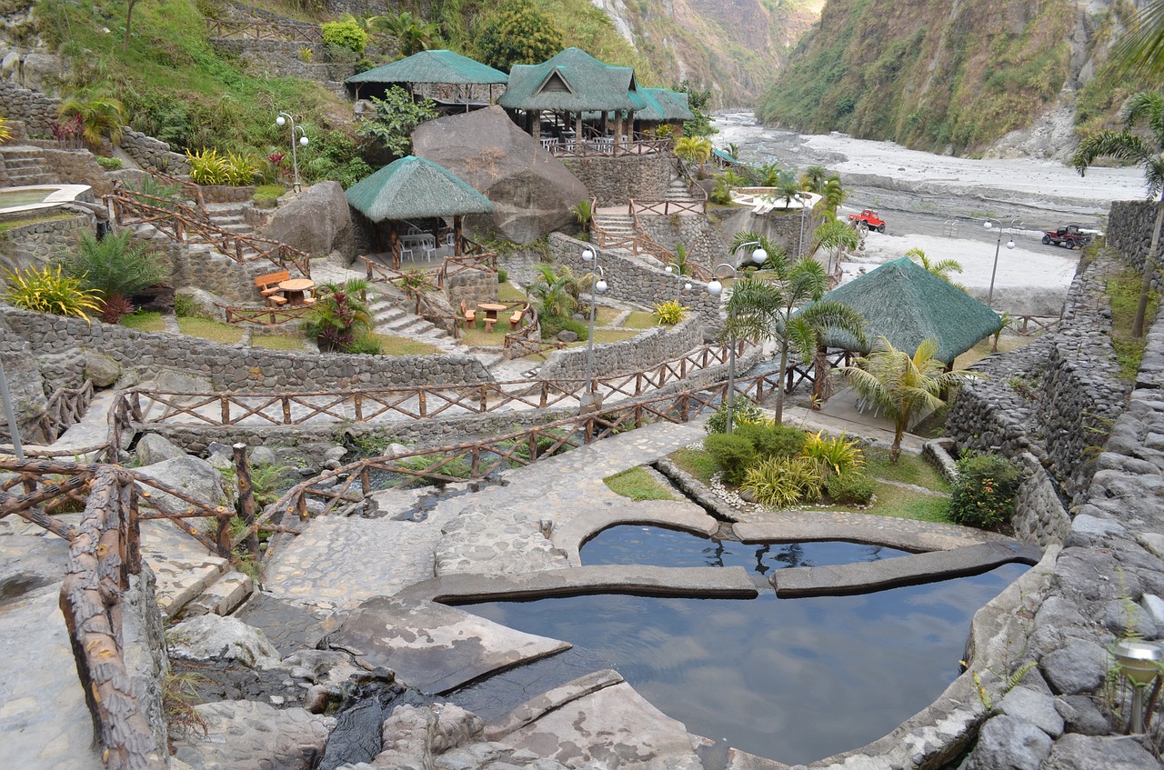 puning hot springs puning valley scenery free photo