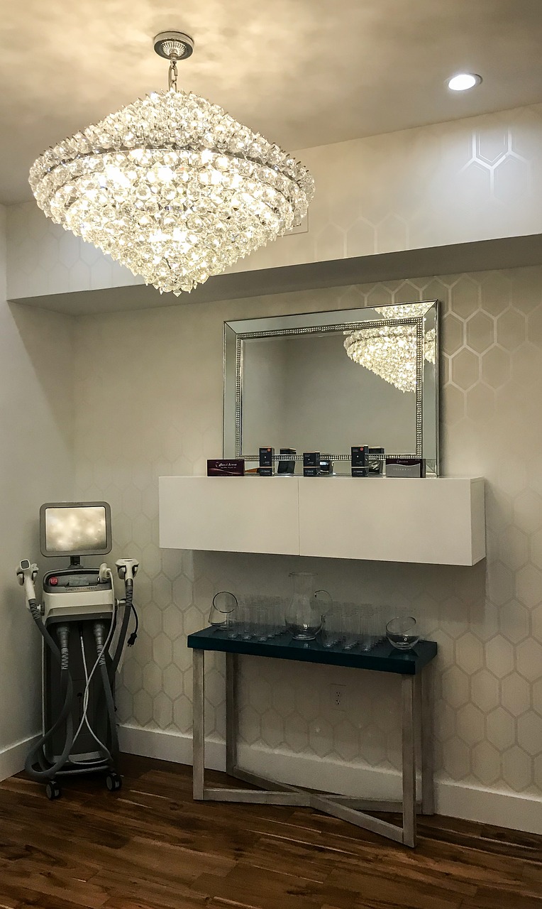 spa  skin care  chandelier free photo