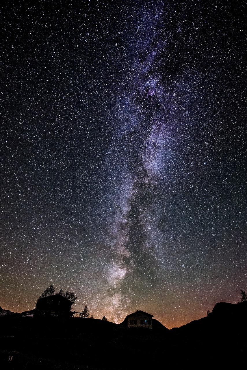 space starry sky milky way free photo