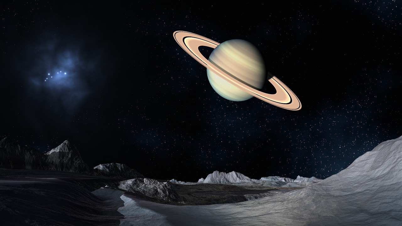 space saturn science fiction free photo
