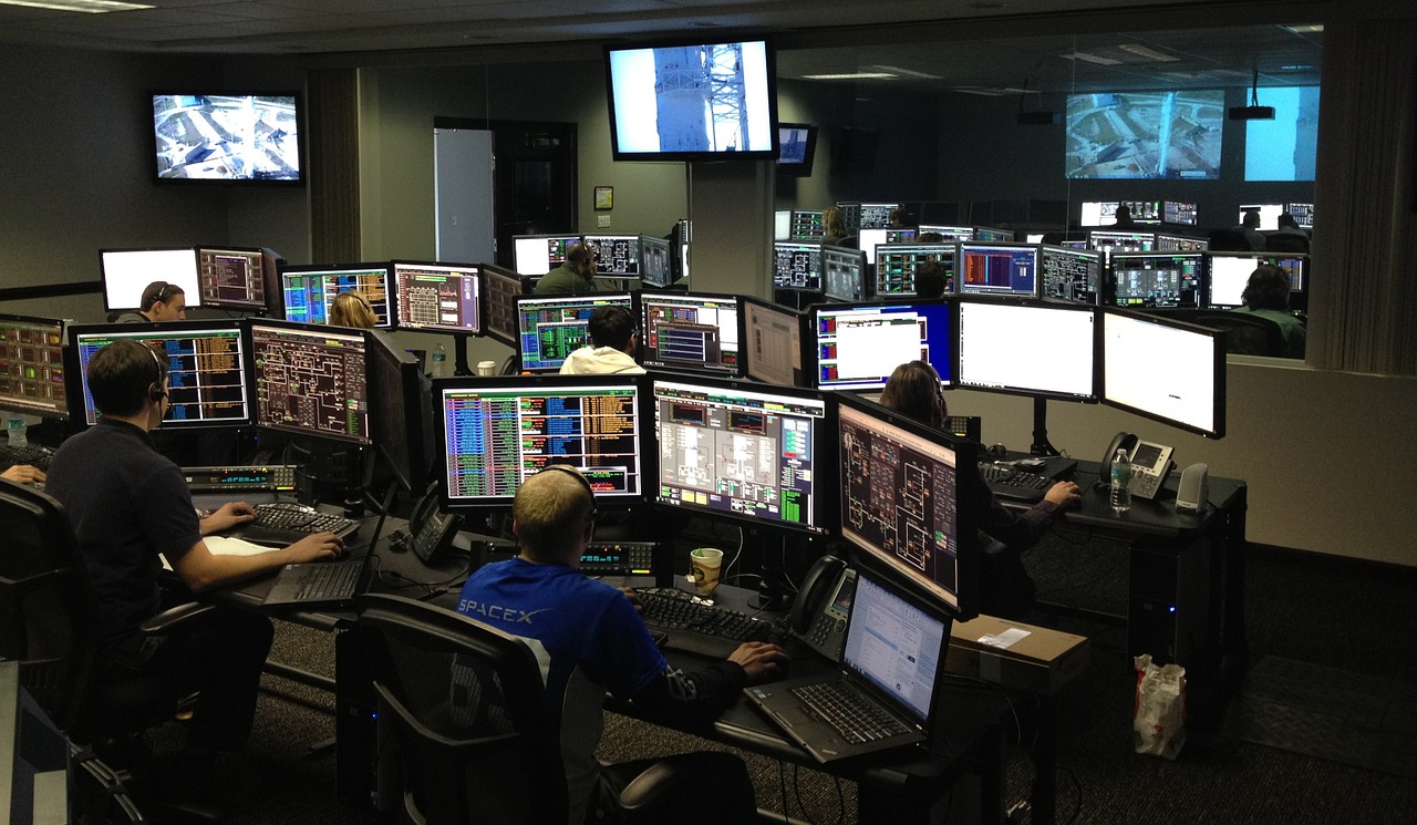 space center spacex control center free photo
