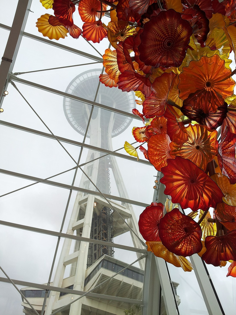 space needle seattle chihuly museum free photo