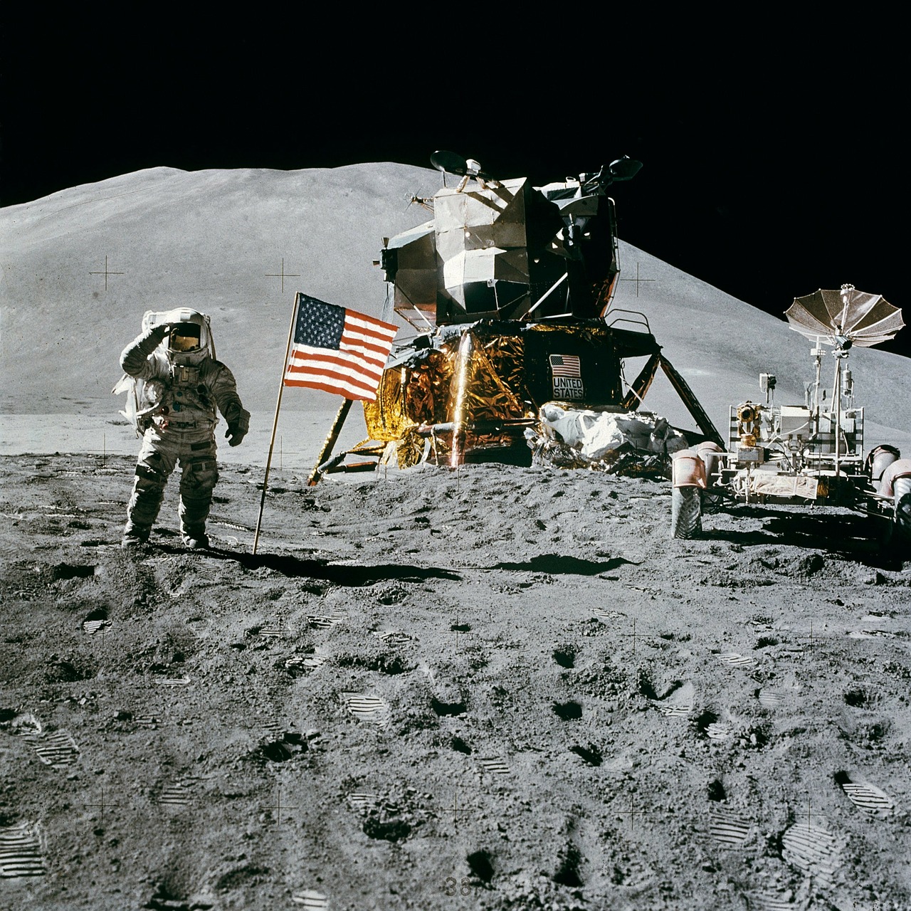 space station moon landing apollo 15 free photo