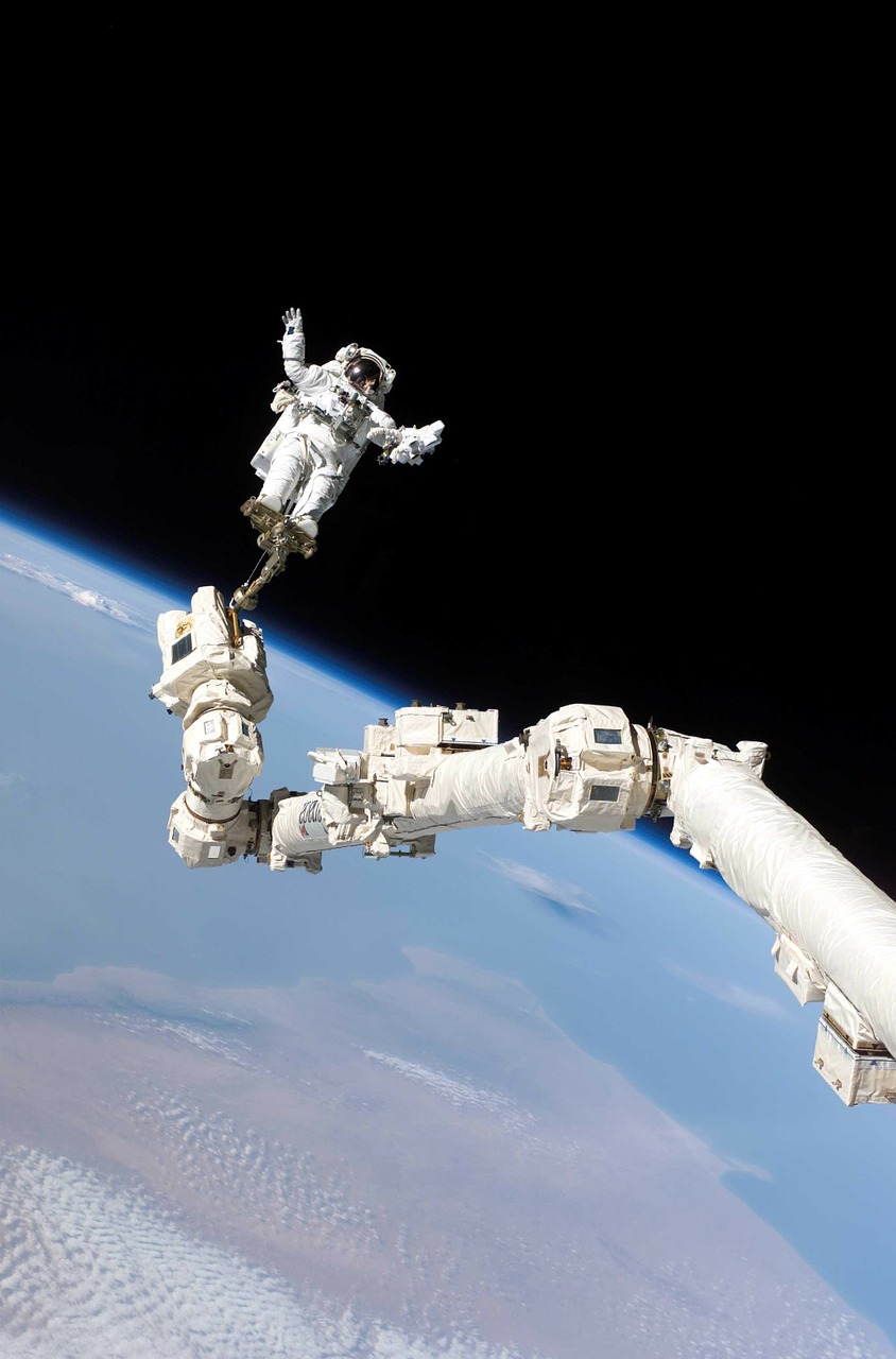 space walk astronaut international space station free photo