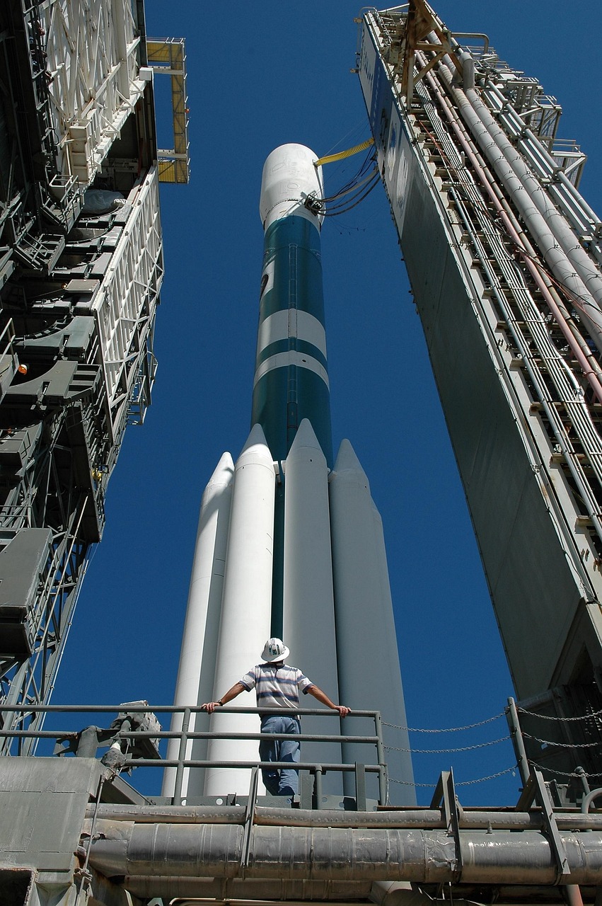 spacecraft rocket launch pad free photo