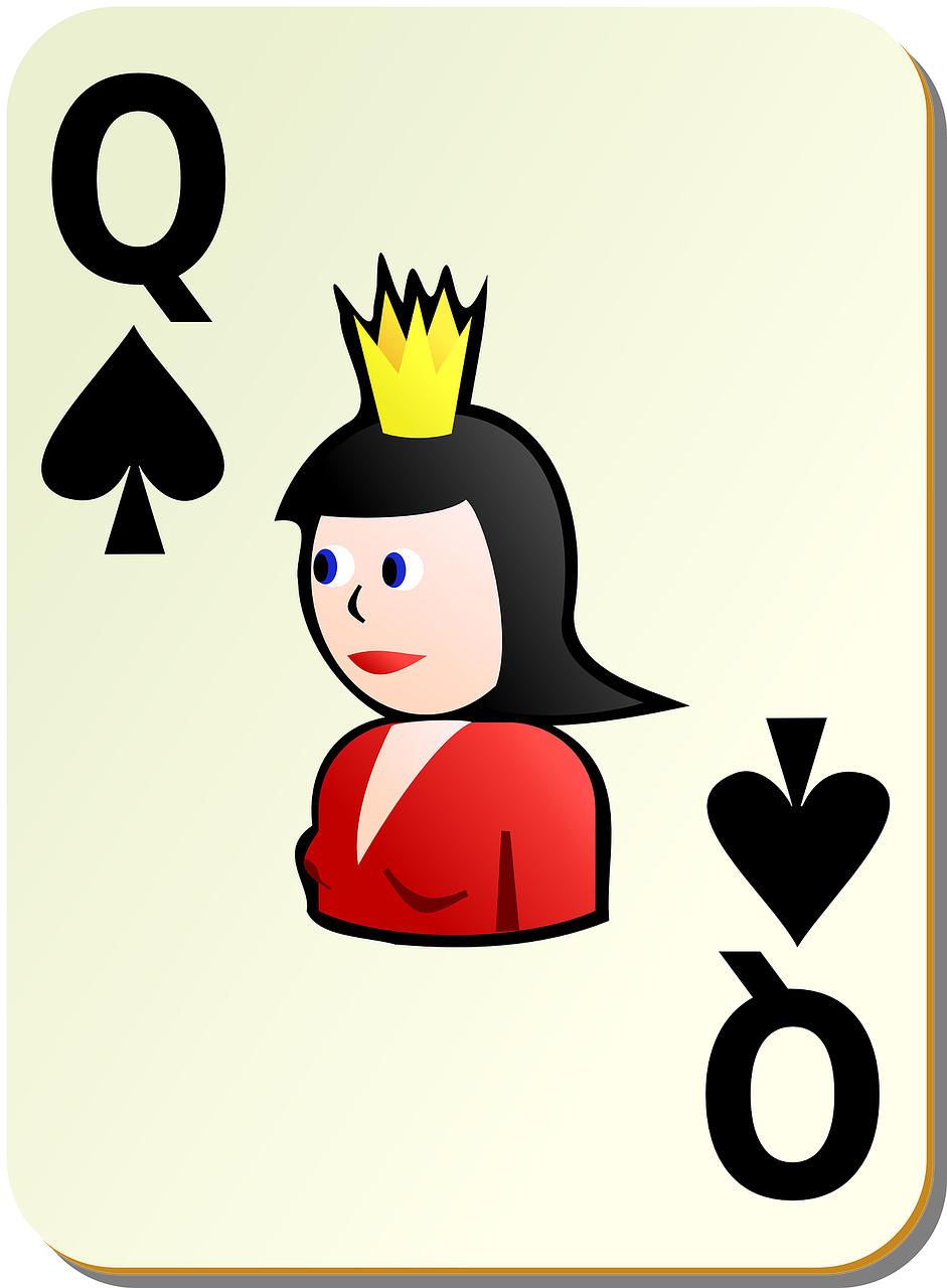 spades playing cards queen free photo