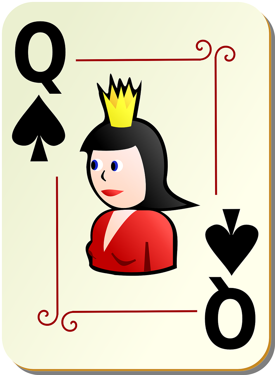 spades queen poker free photo