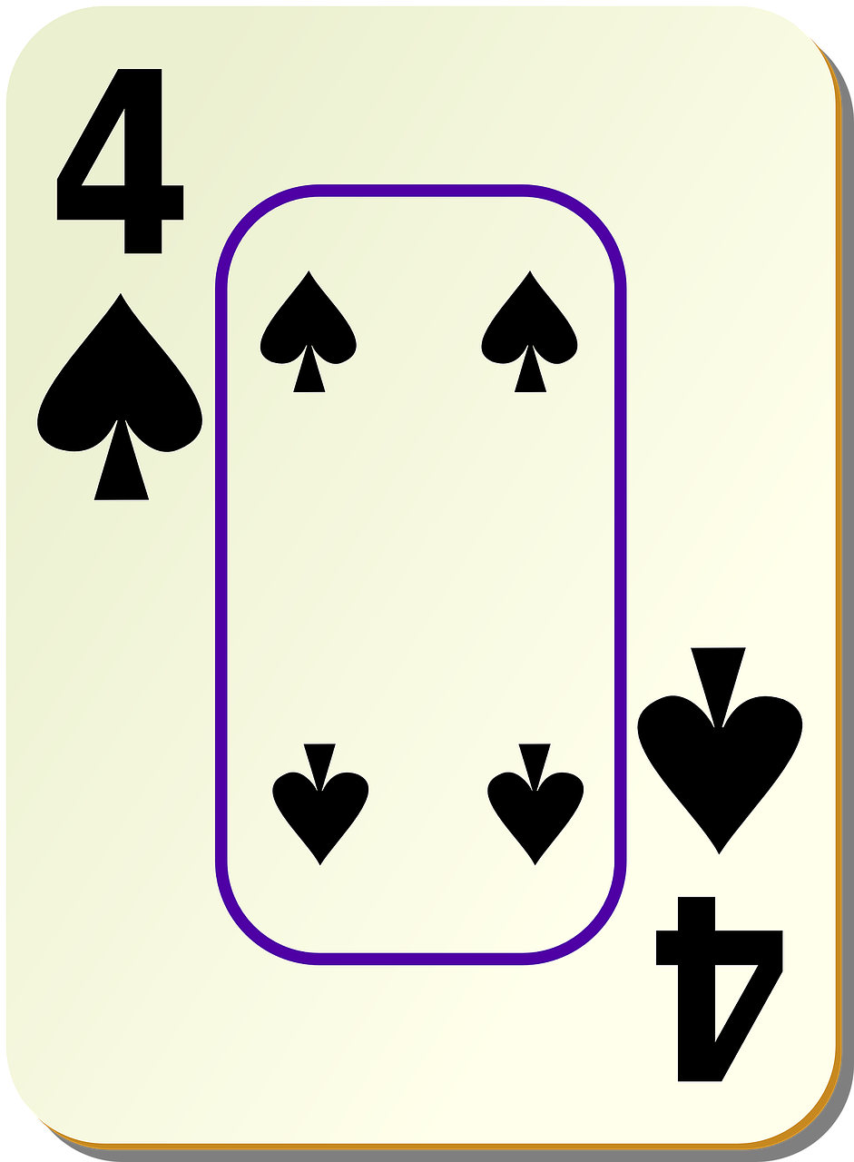 spades four 4 free photo