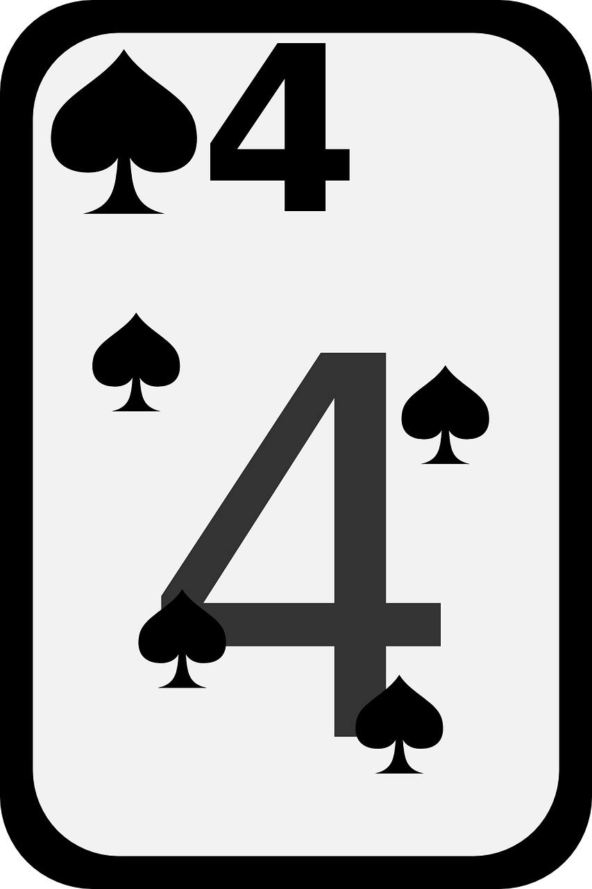 spades card four free photo
