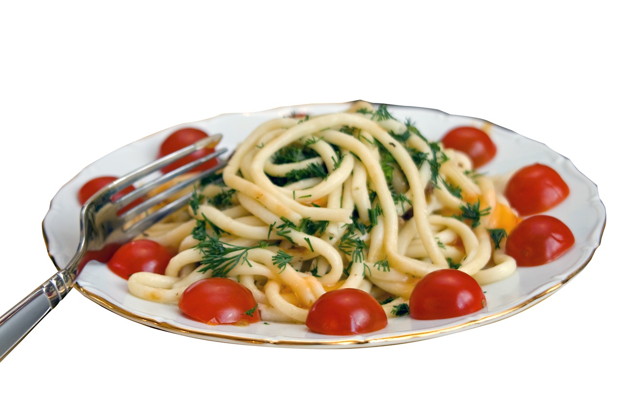spaghetti pasta plate free photo