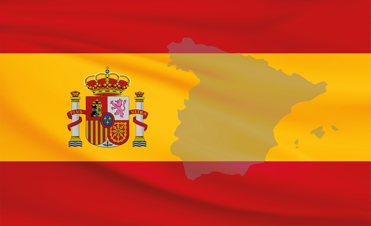 spain flag banner free photo