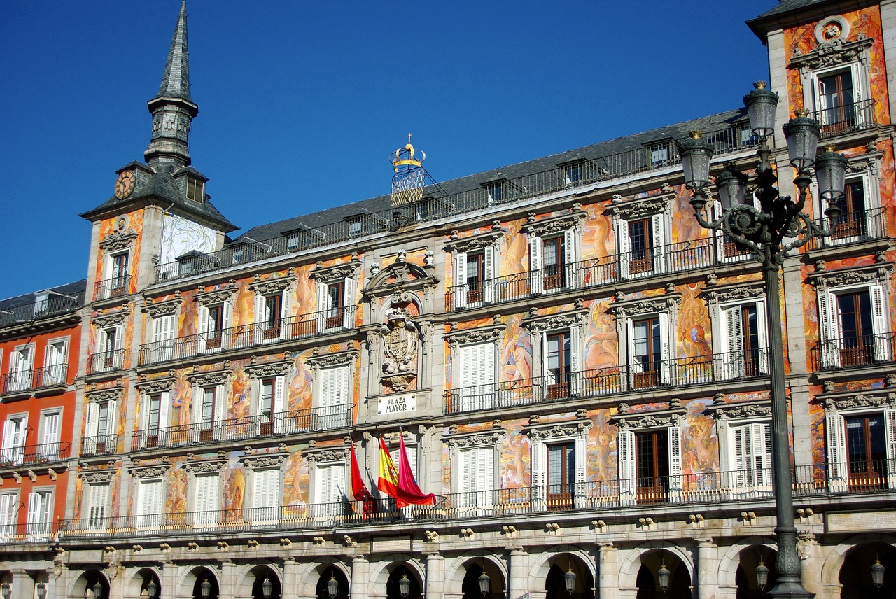 spain madrid plaza mayor free photo