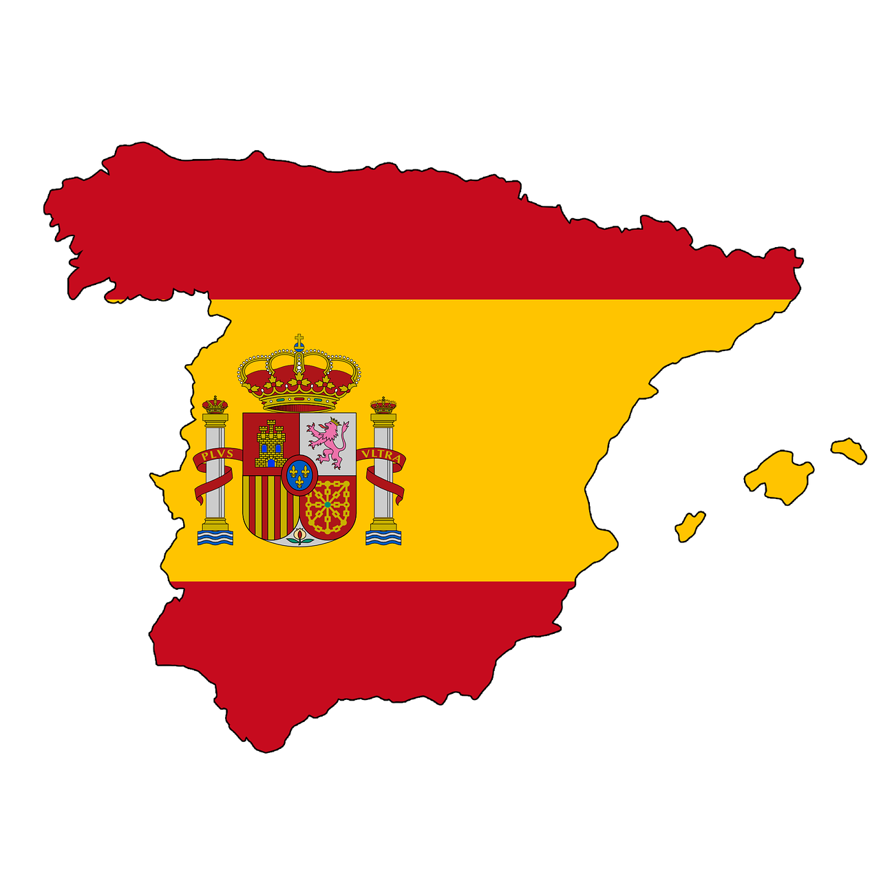 spain map flag free photo