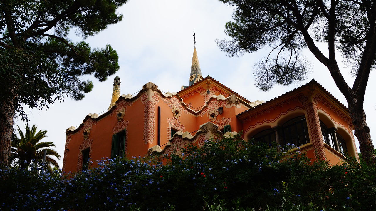 spain park guell barcelona free photo