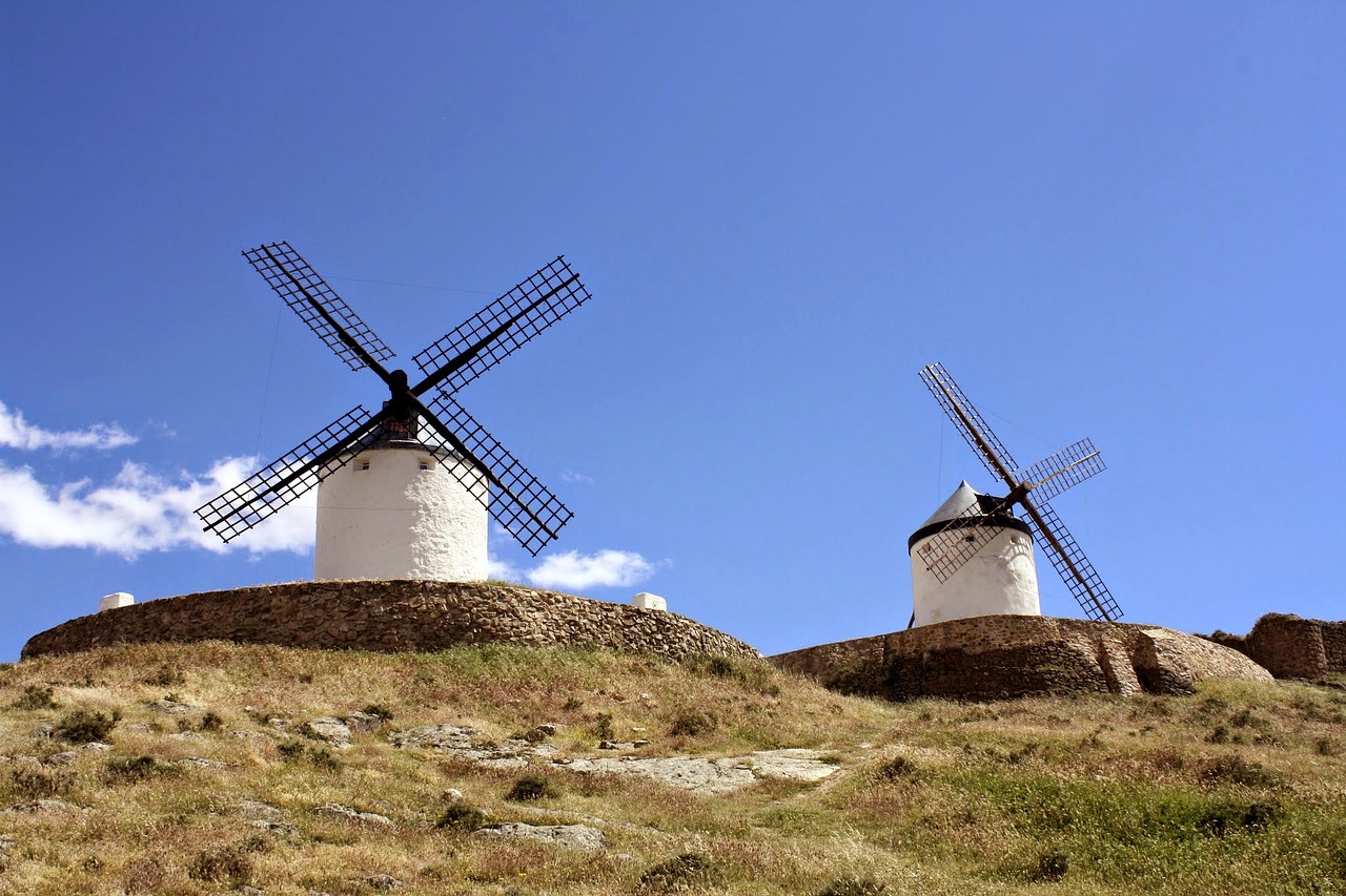 spain windmill don quixote free photo