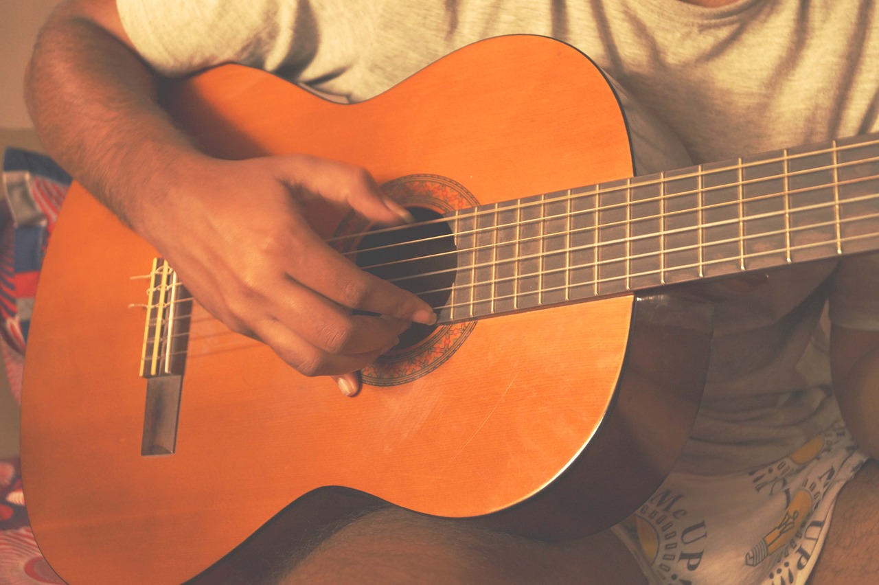 spanish guitar fingering free photo