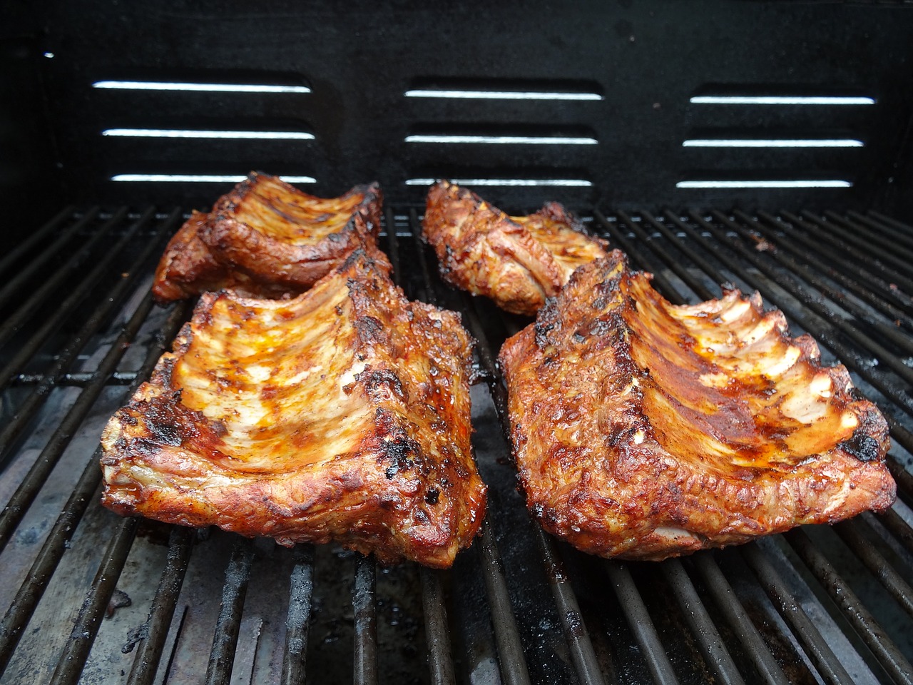 spare ribs grill meat free photo