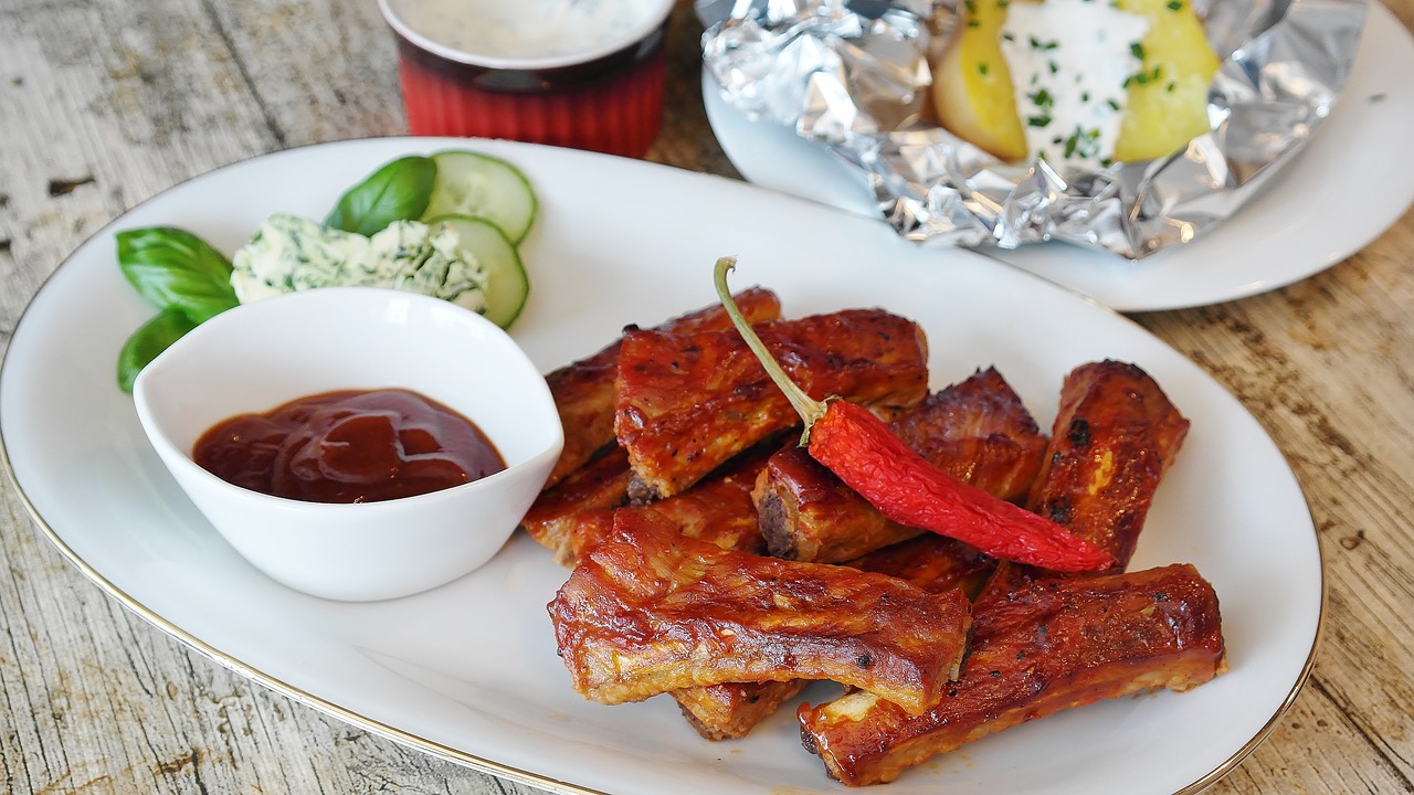 spare ribs grill bbq free photo