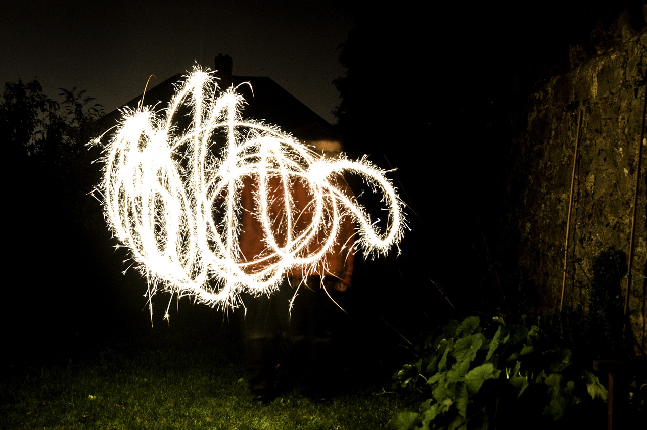 sparkler firework holiday free photo