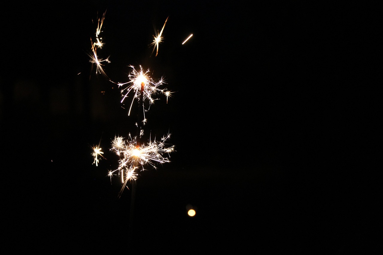 sparkler night light free photo