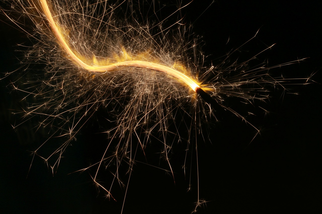 sparkler fireworks celebrate free photo