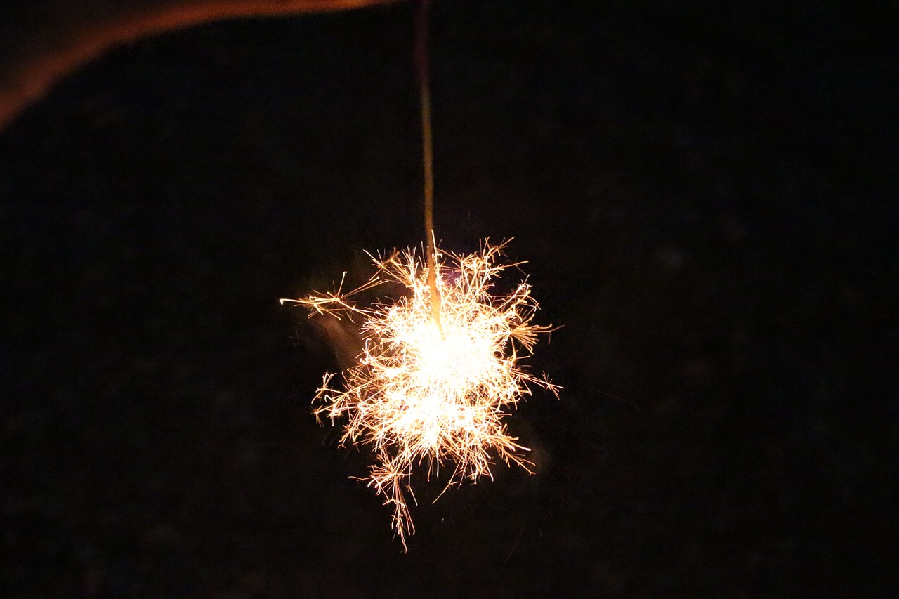 sparkler fireworks light free photo