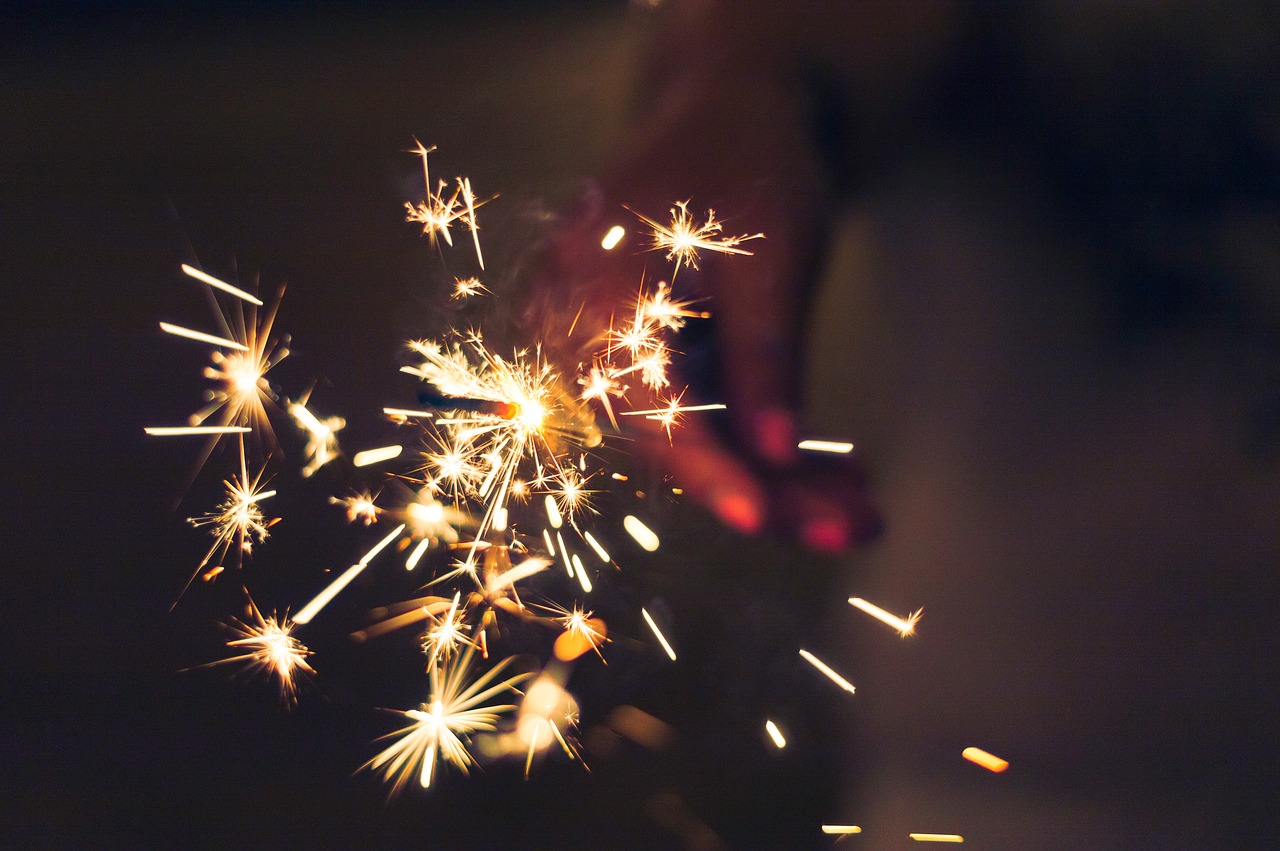 sparkler lights fire free photo