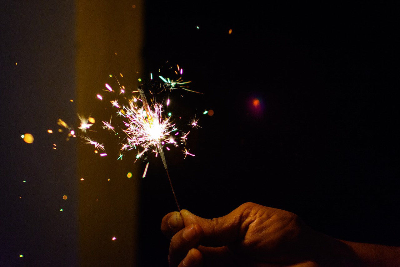 sparkler fireworks colors free photo