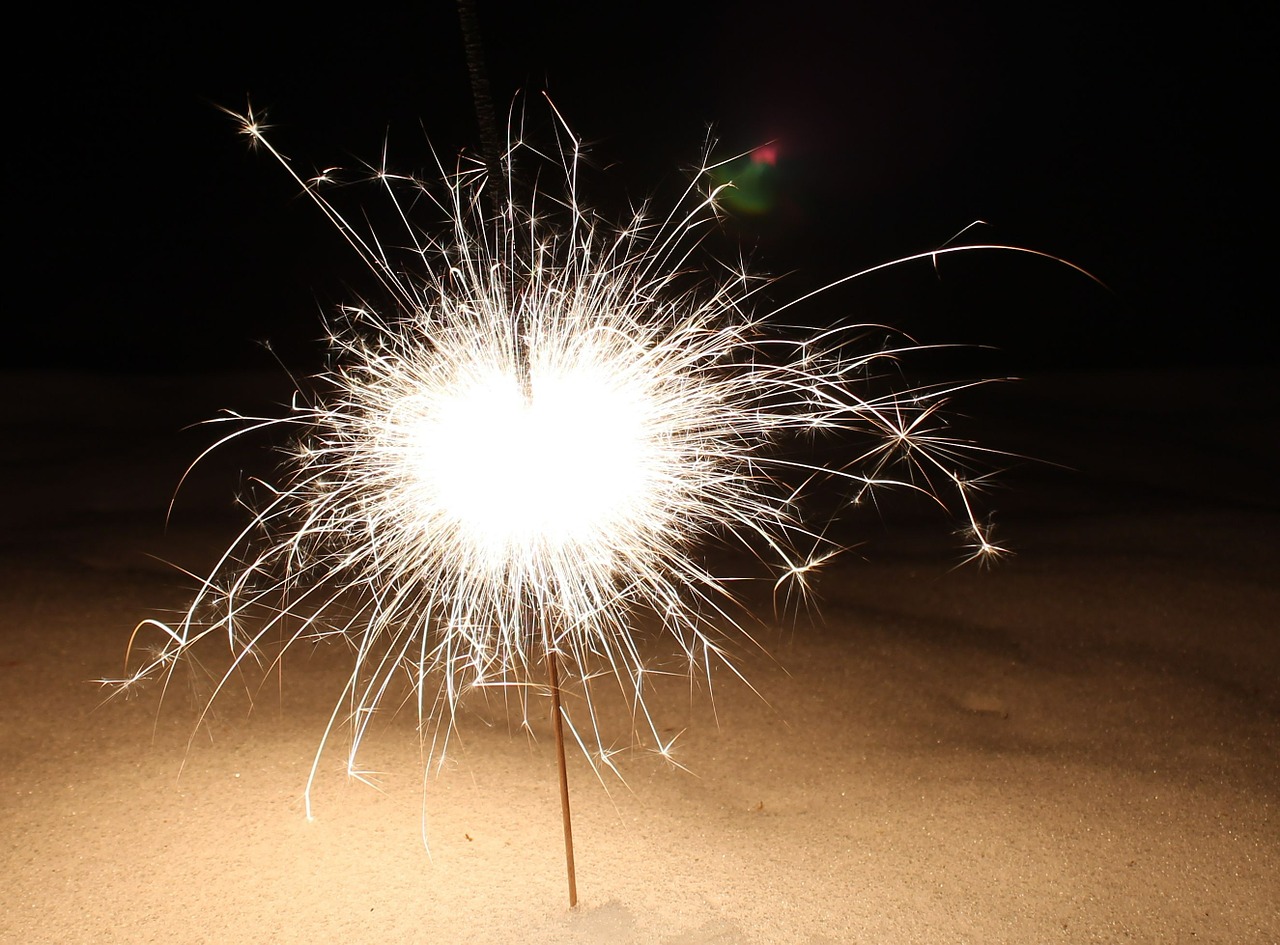 sparkler new year's eve new year snow free photo