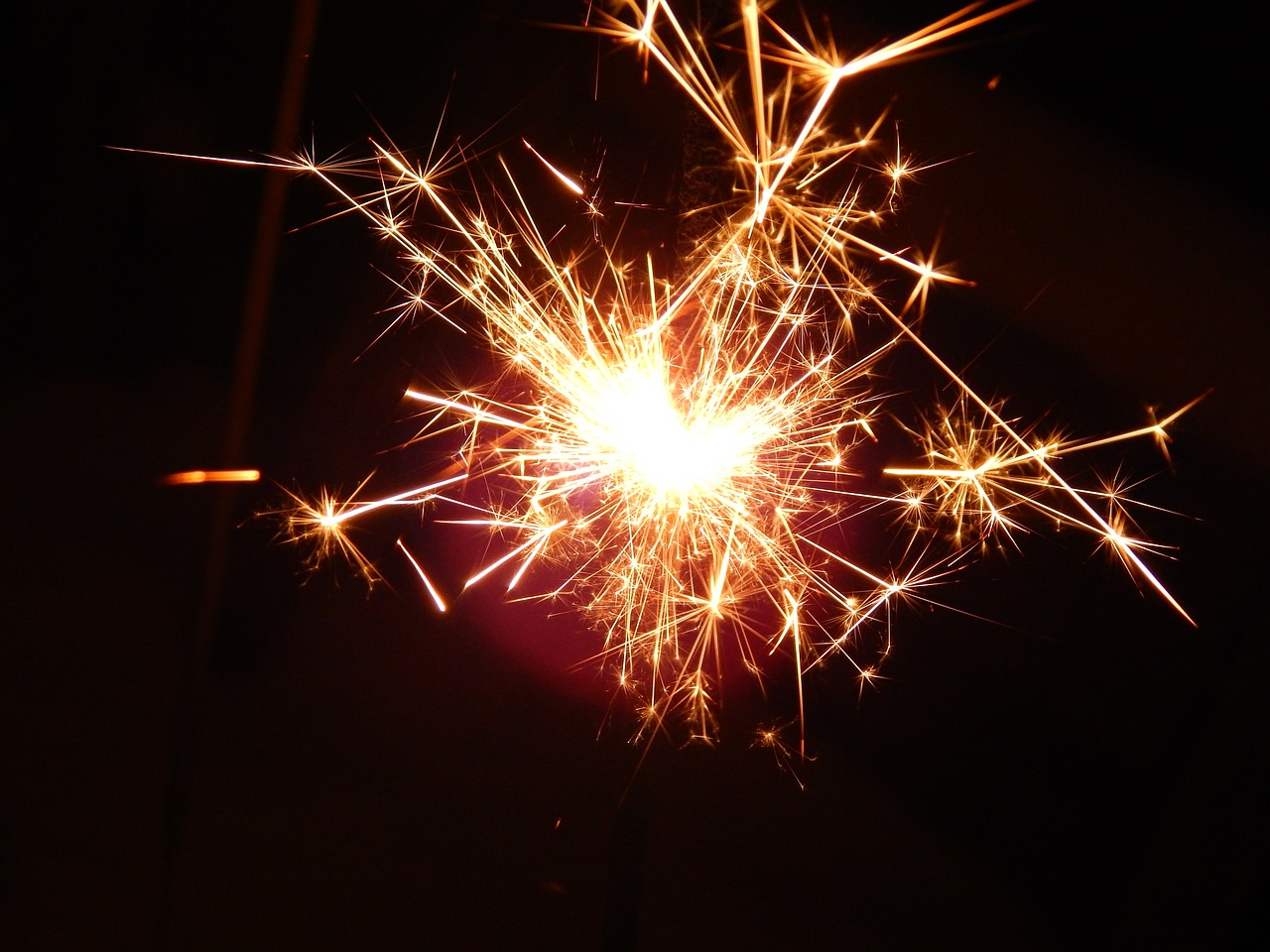 sparkler celebration new year day free photo