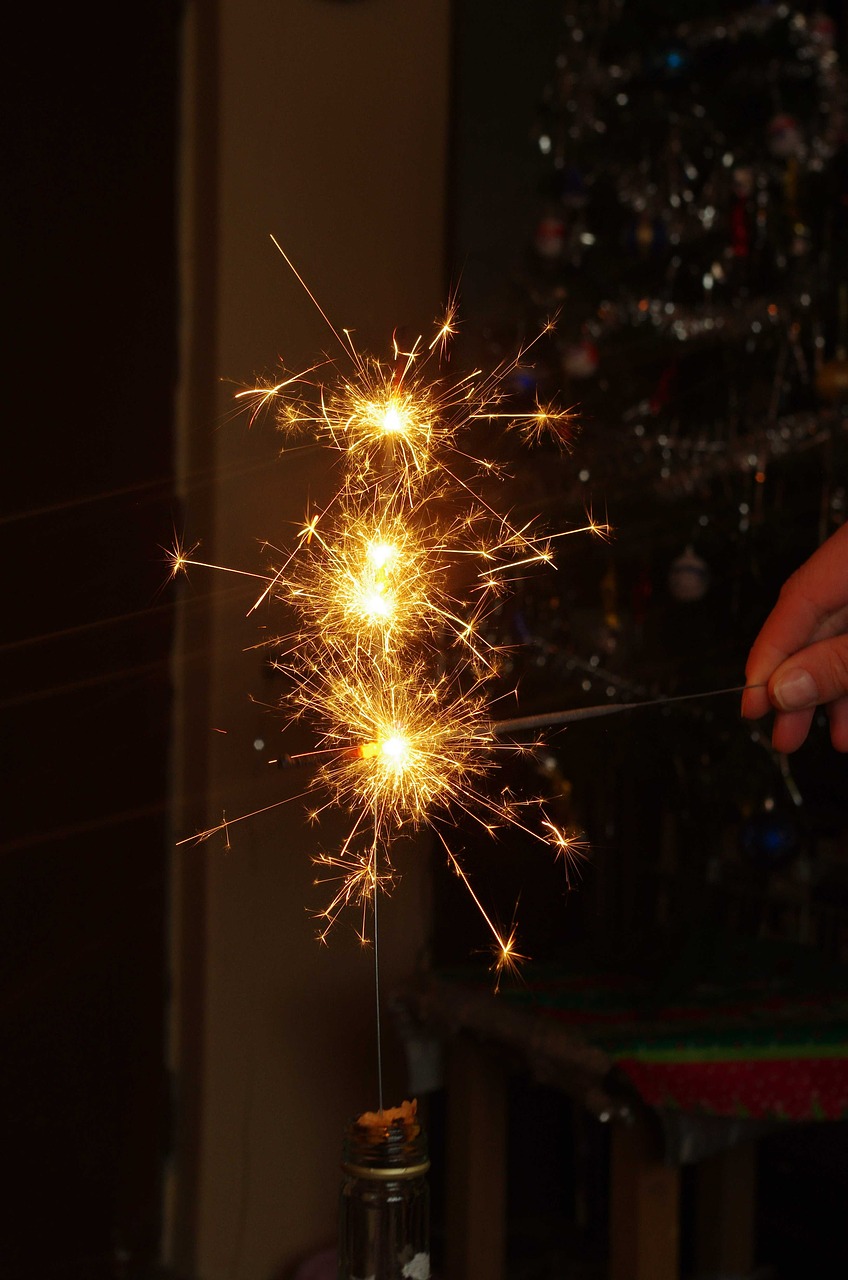 sparkler glow light free photo