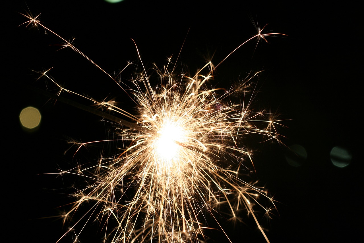 sparkler light new year's eve free photo