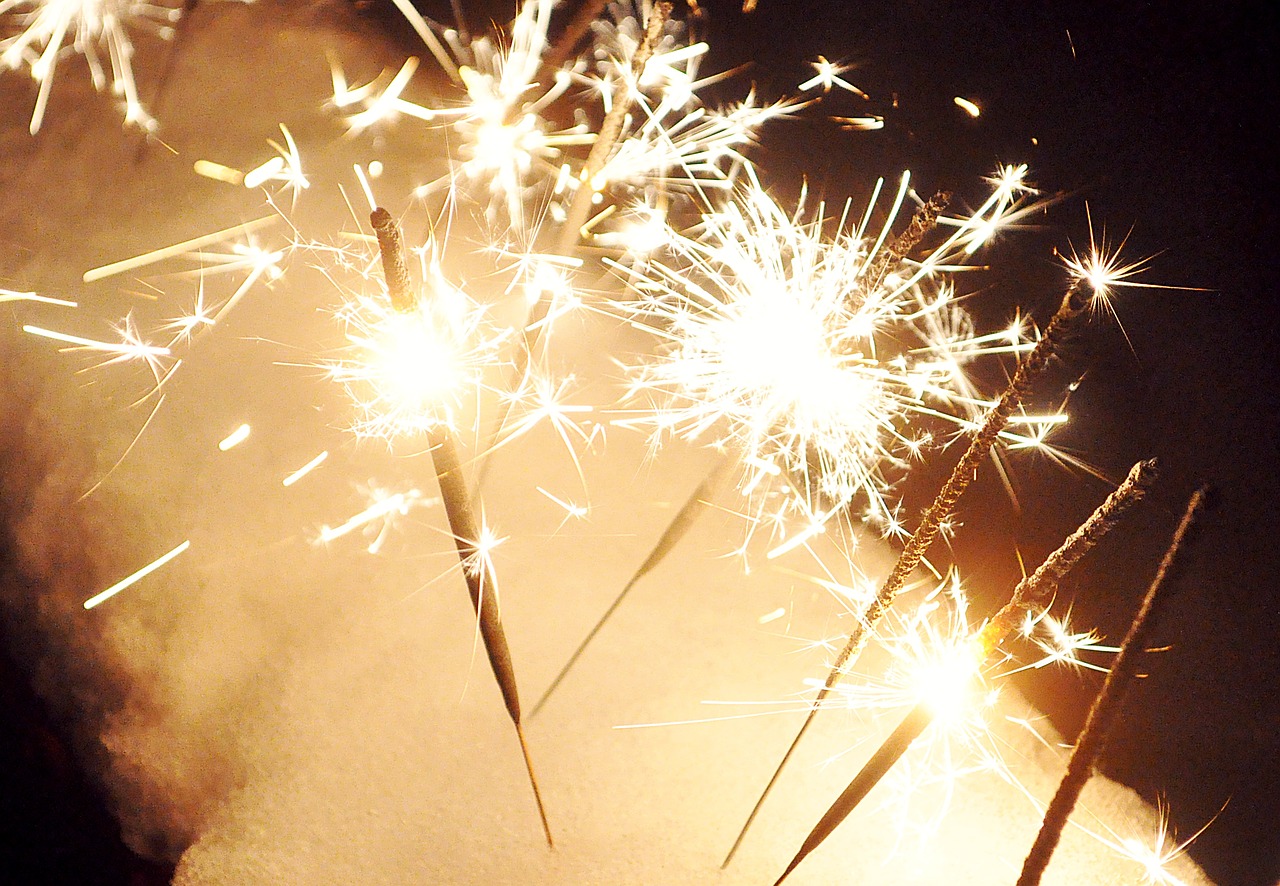 sparkler winter christmas free photo