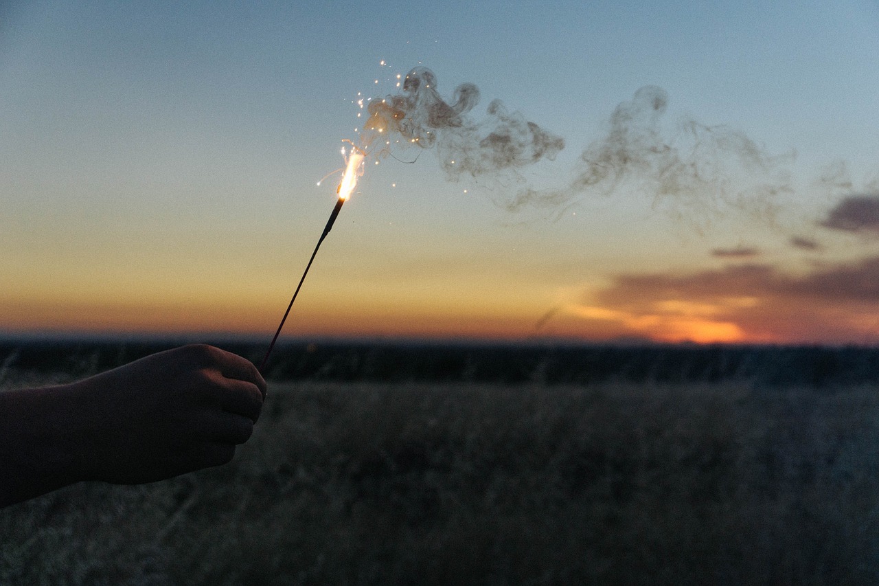 sparkler sparkle fireworks free photo