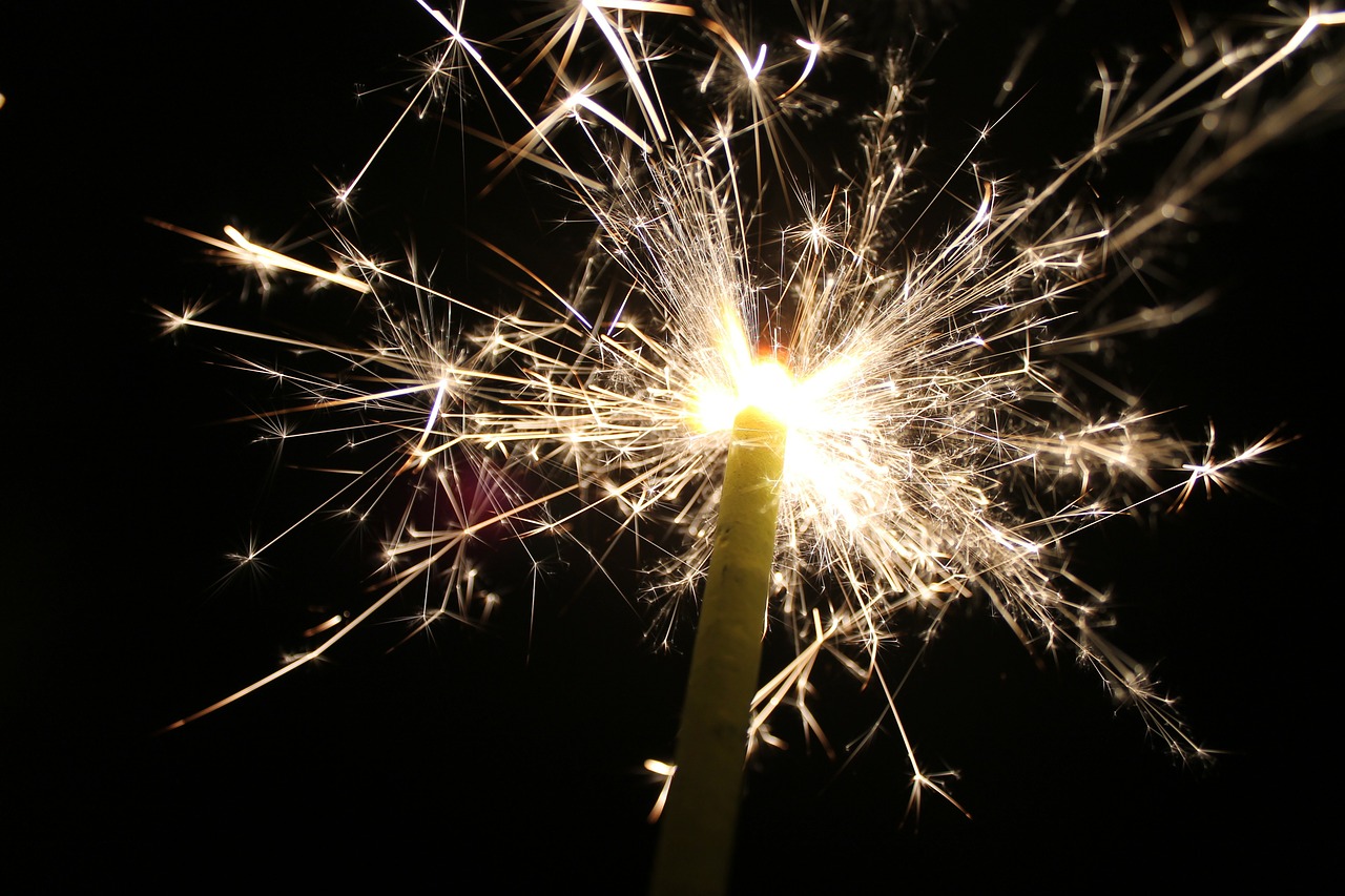 sparklers fireworks celebrate free photo