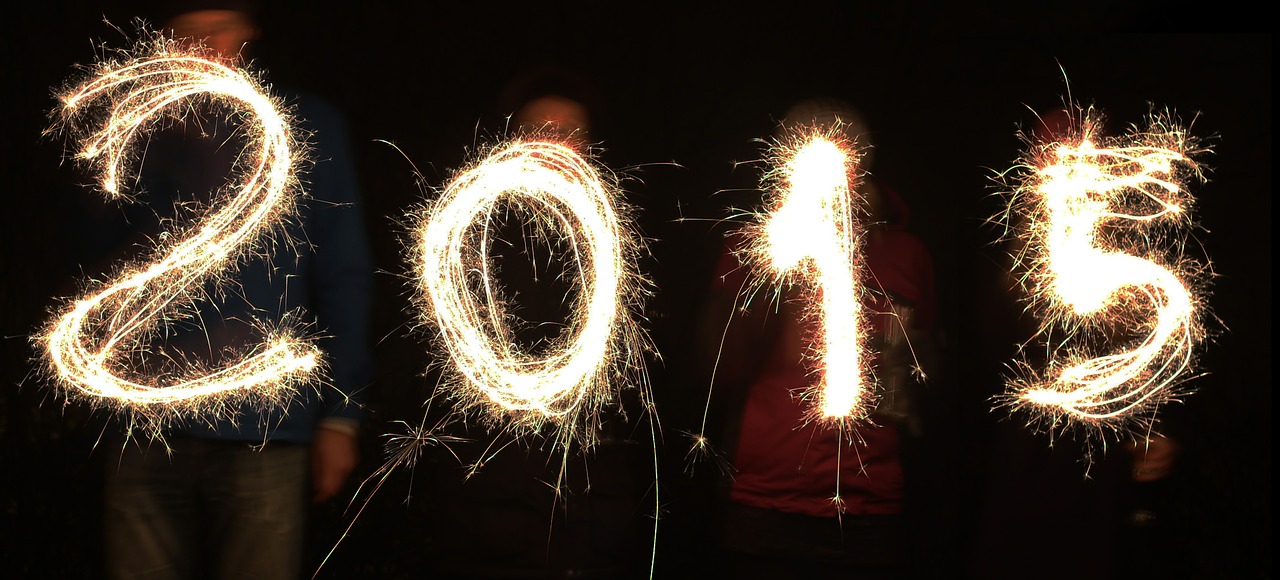 sparklers new year's day 2015 free photo