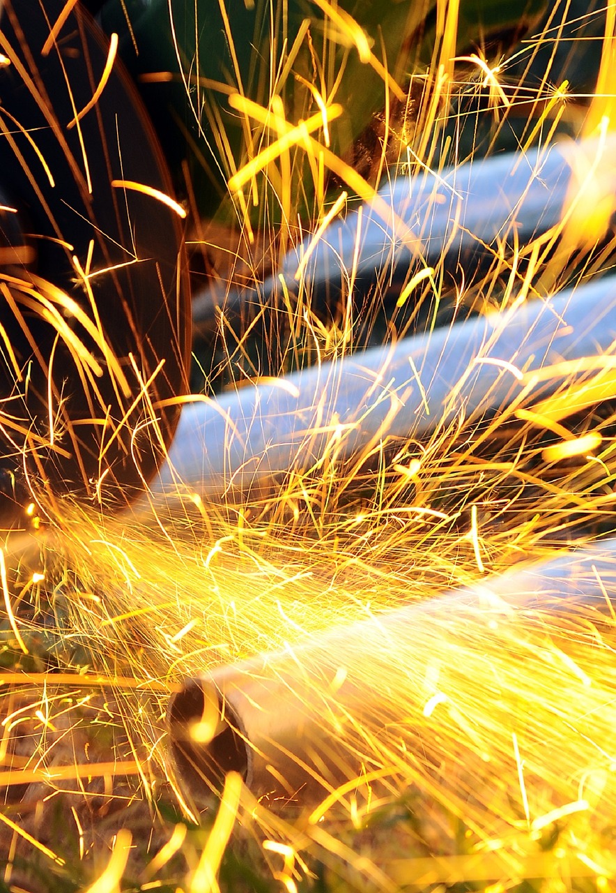 sparks construction worker free photo