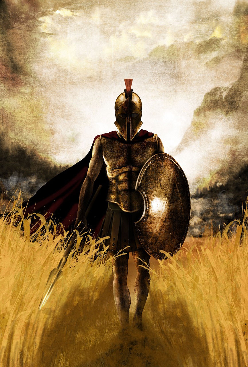 spartan  warrior  shield free photo