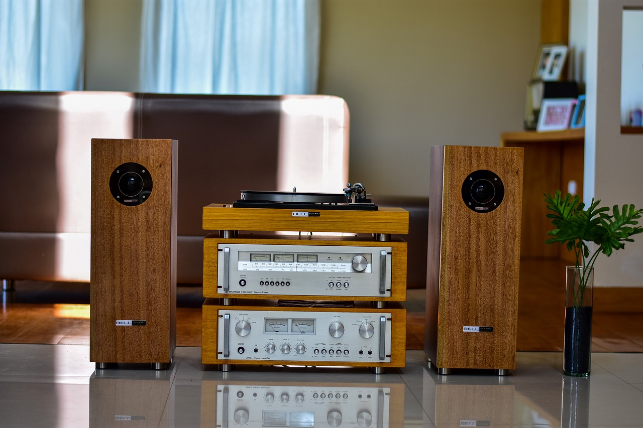 speakers  wood  elegant free photo
