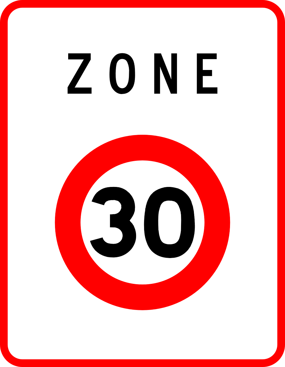 speed limit zone 30 free photo