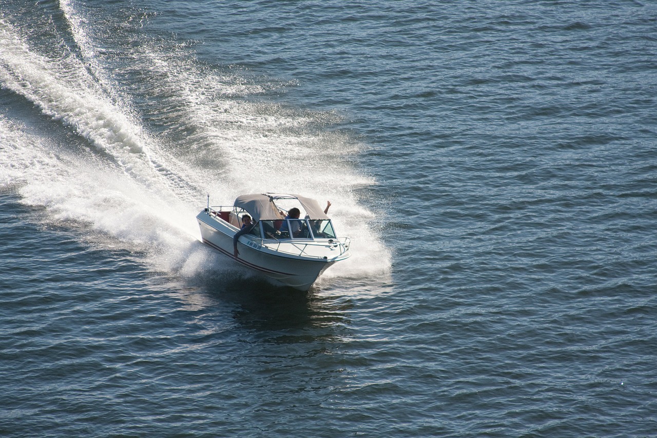 speedboat boat sea free photo