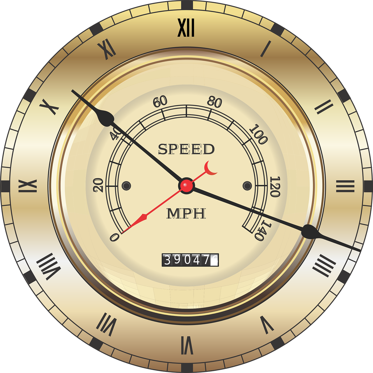 speedometer  vintage  clock free photo