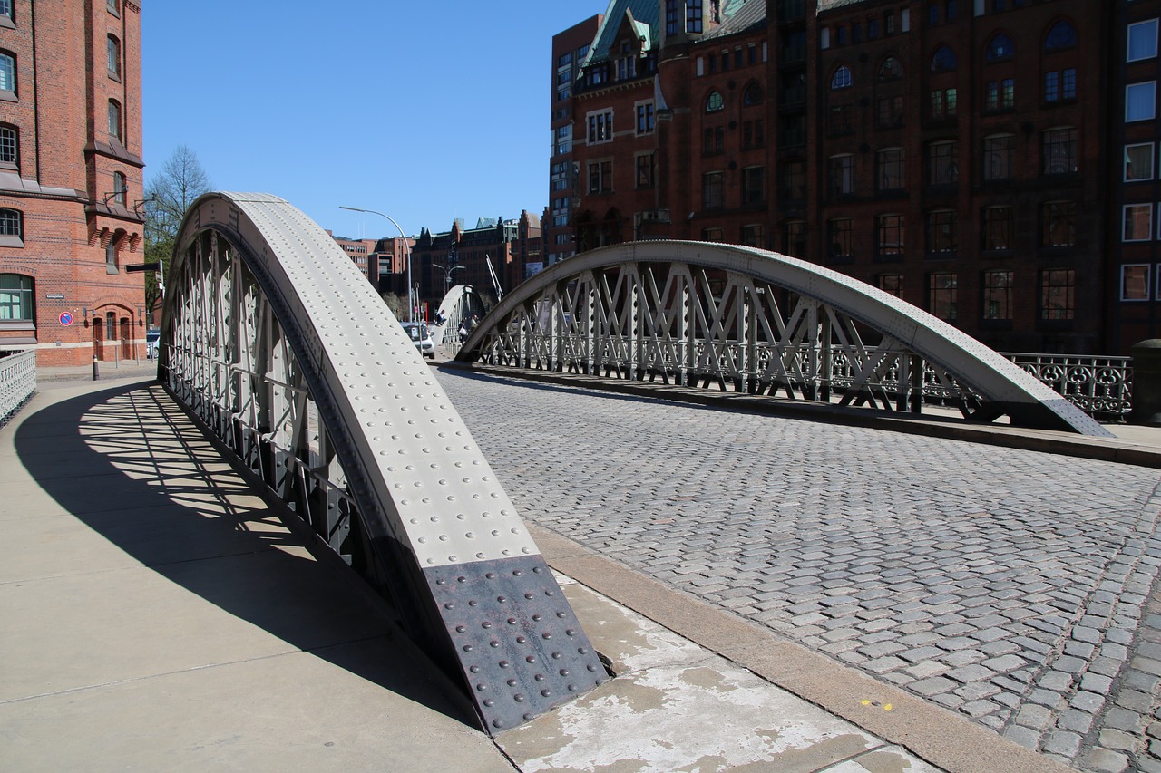 speicherstadt  hamburg  bridge free photo