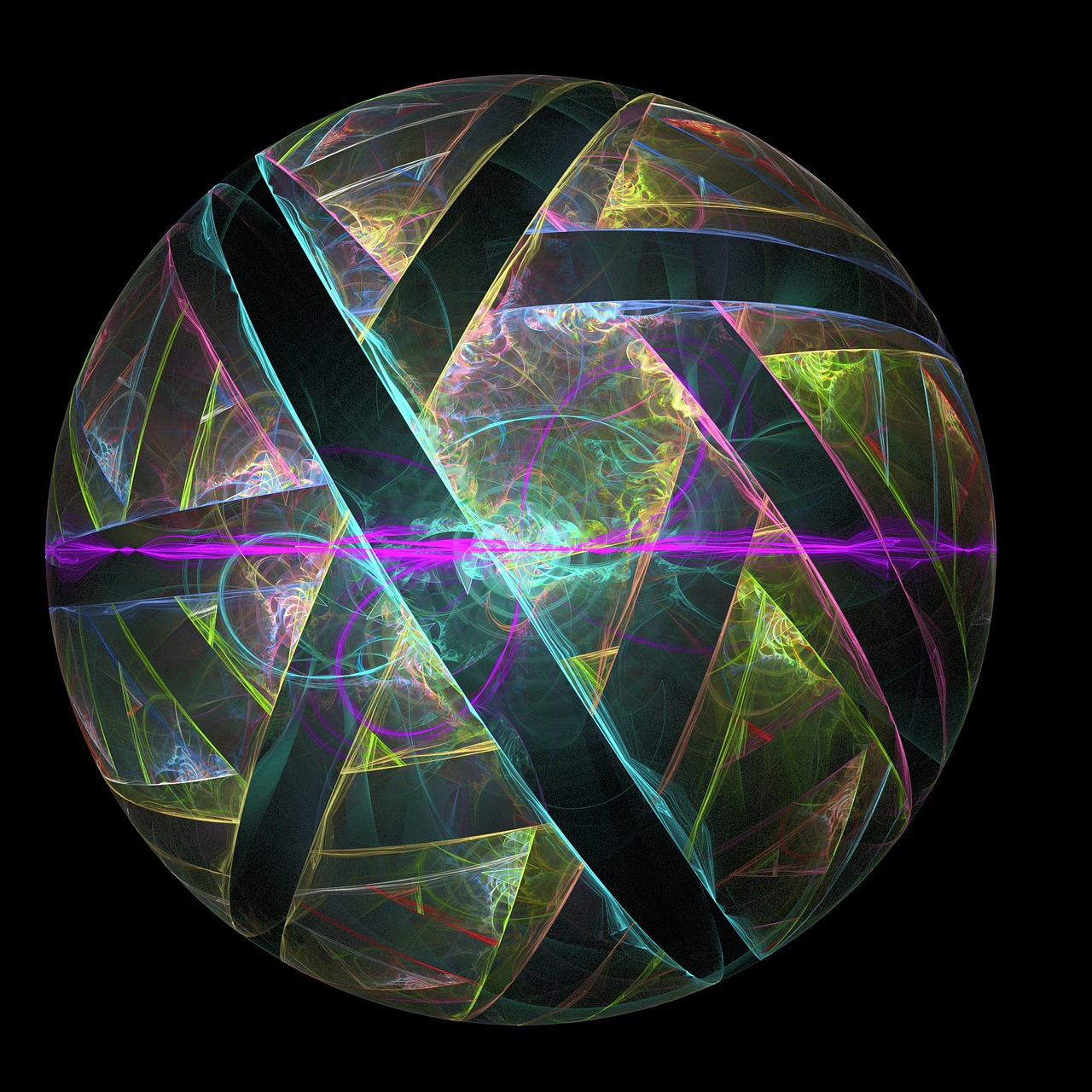 sphere ball fractal free photo