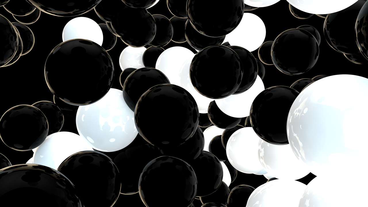 spheres 3d black free photo