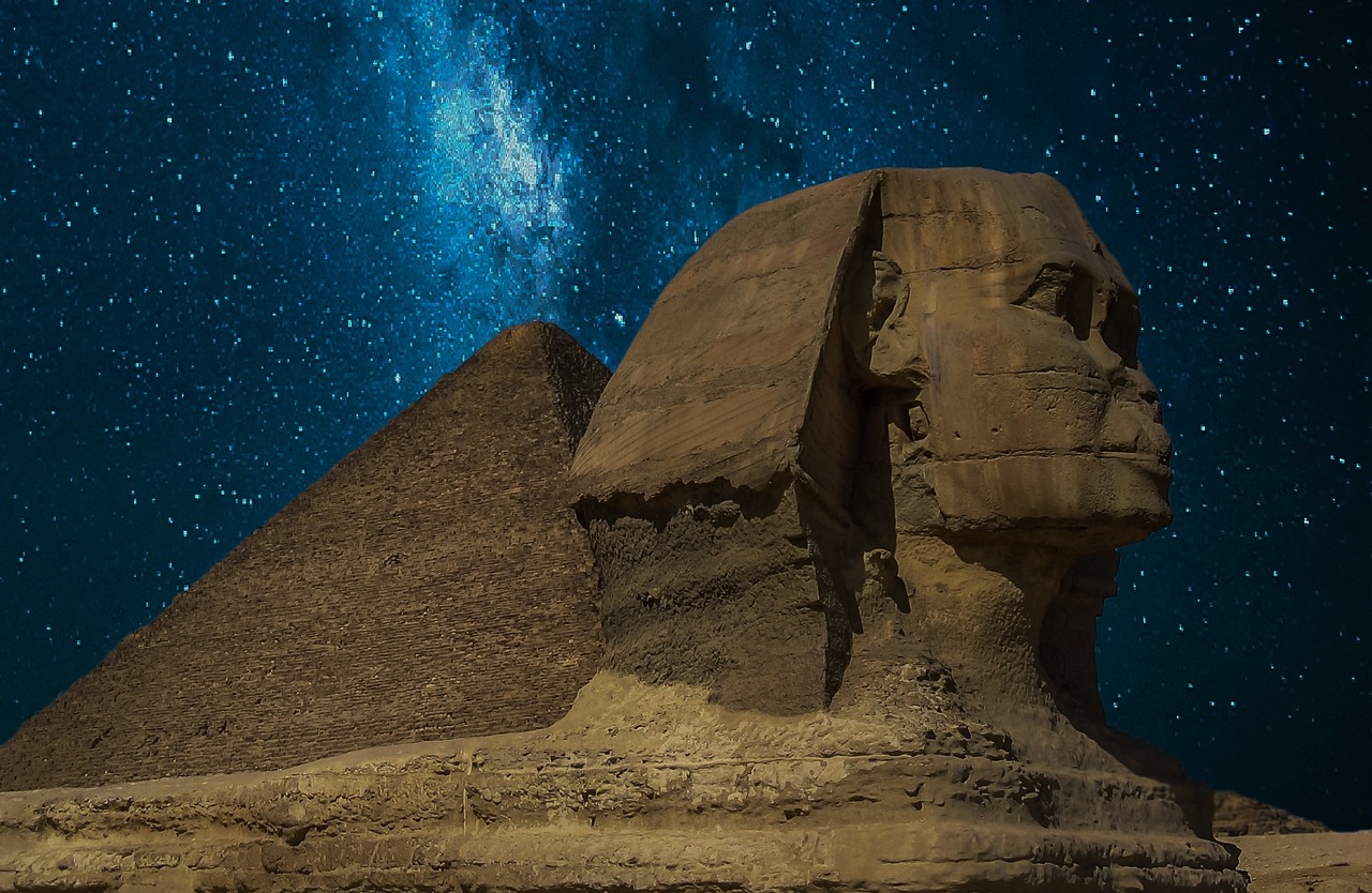 sphinx pyramid giza free photo