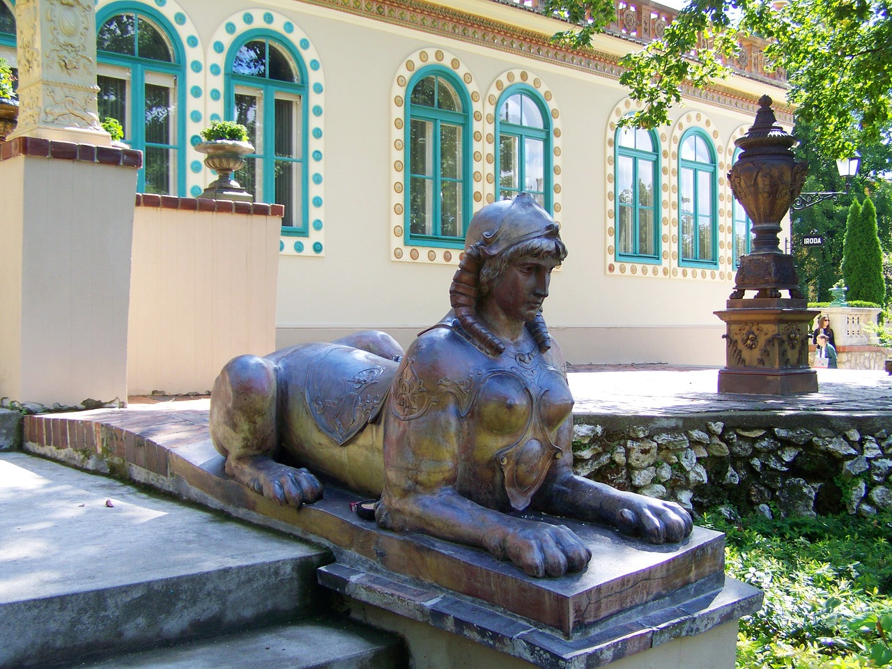 sphinx statue zsolnay cultural quarter free photo