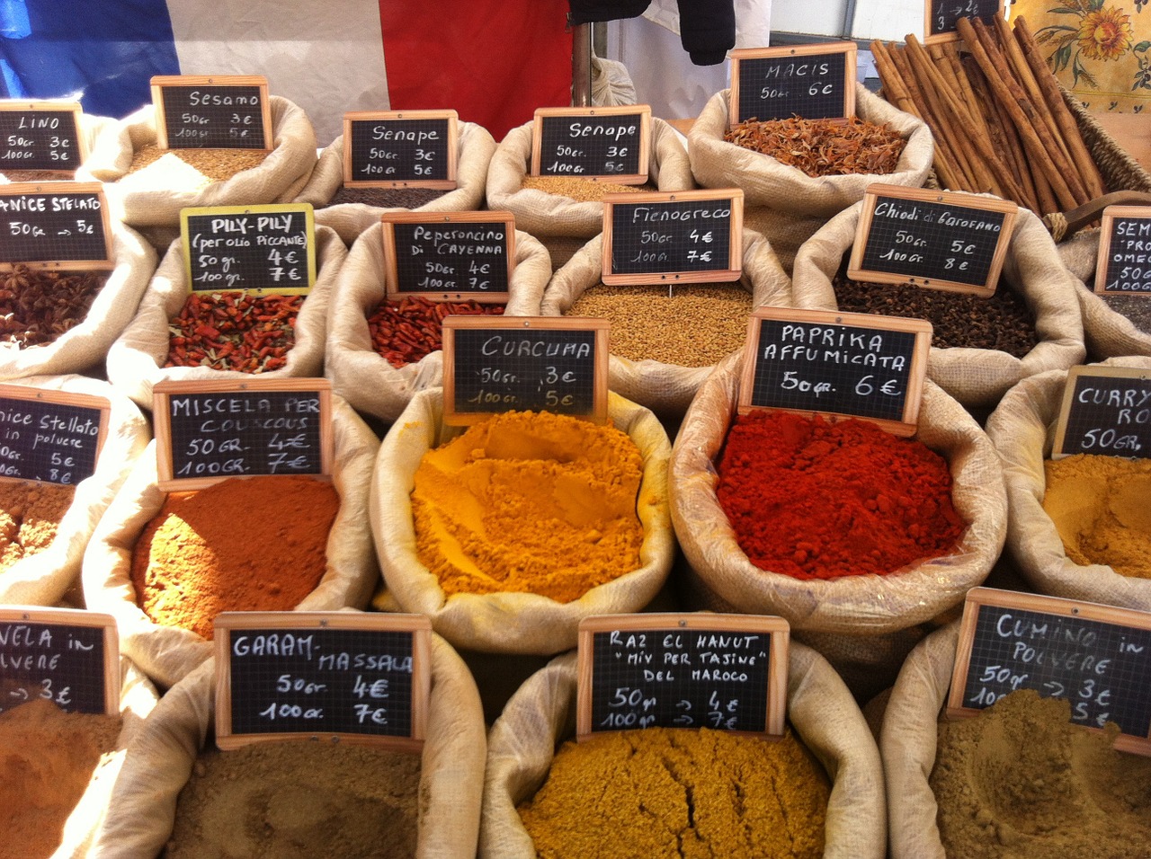 spices market aroma free photo